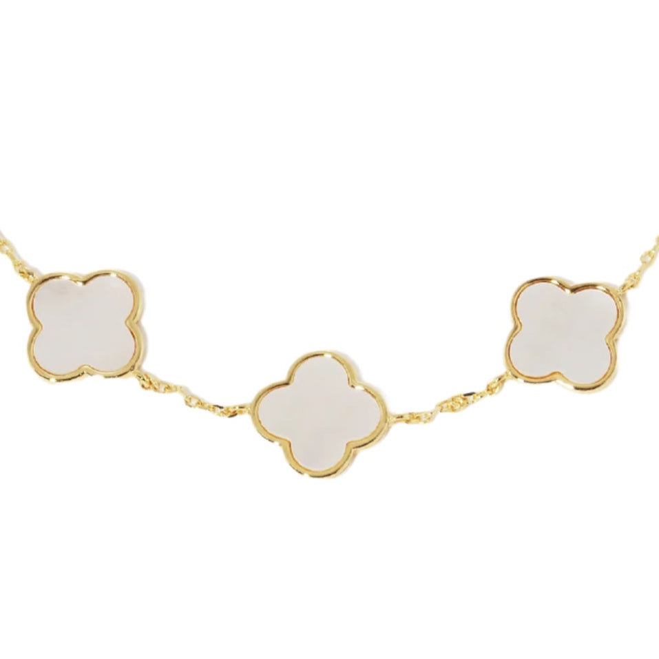 Triple Alahambra Bracelet in White