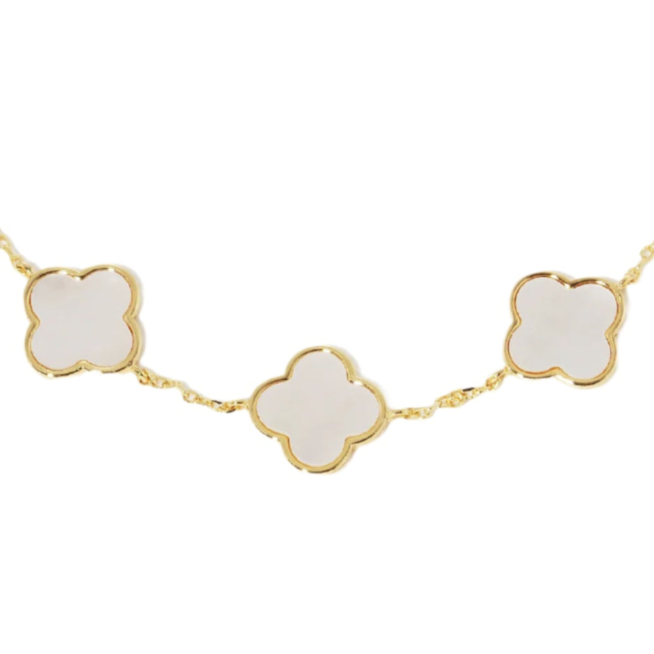 Alahambra Charm Bracelet White