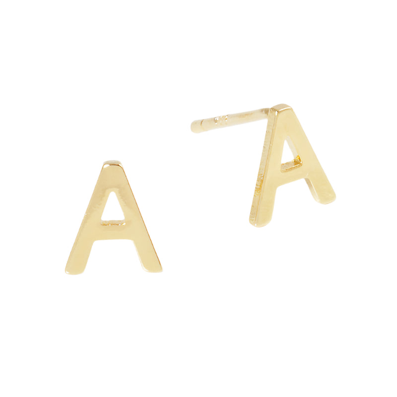 Initial Stud Single A in Gold