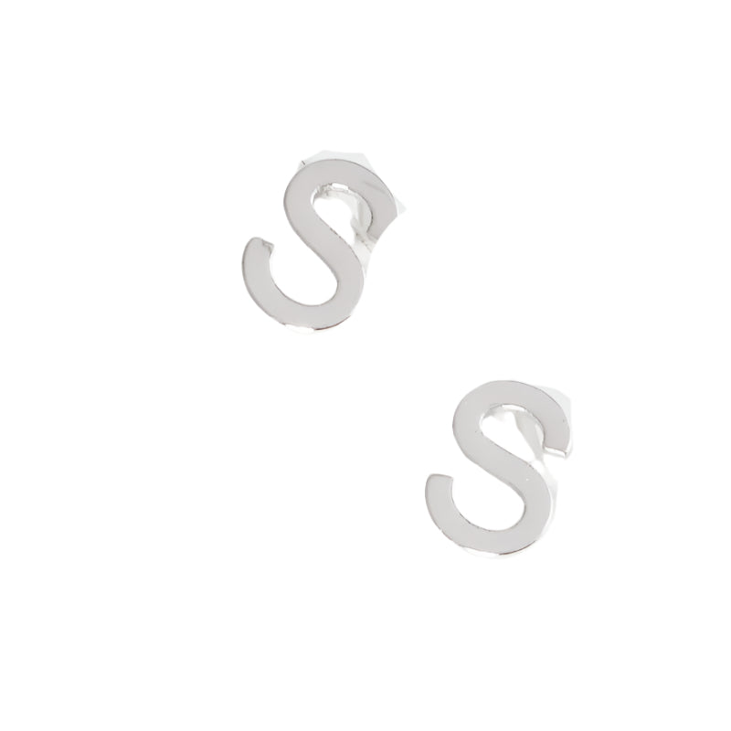 Initial Stud Single S in Silver