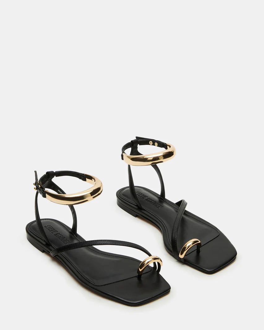 Odyssey Sandal in Black Leather