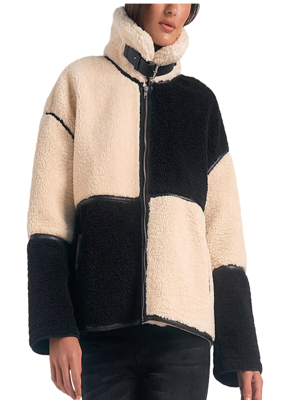 Sherpa Color Block Jacket