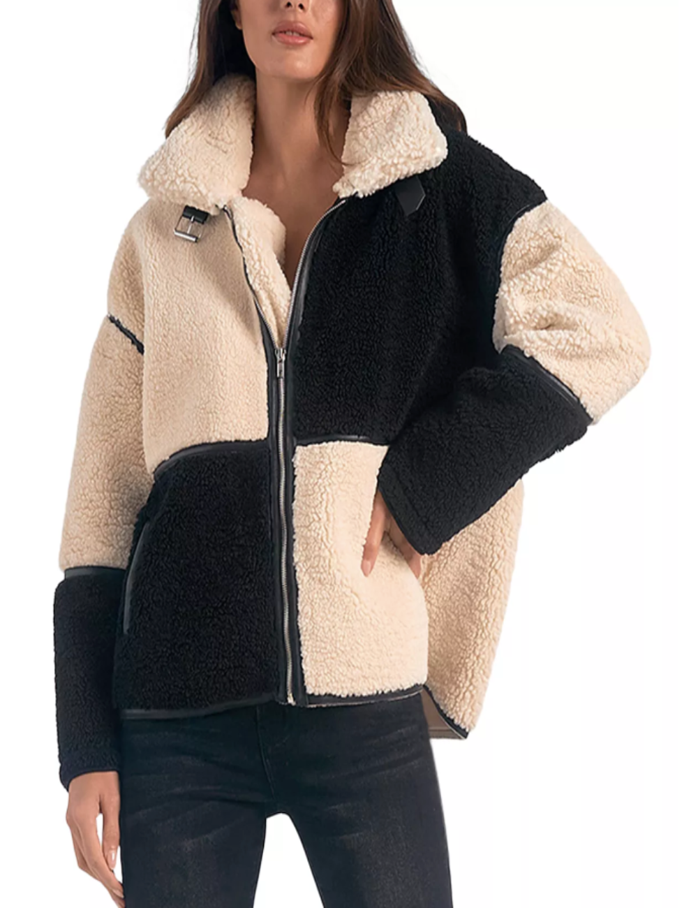 Sherpa Color Block Jacket