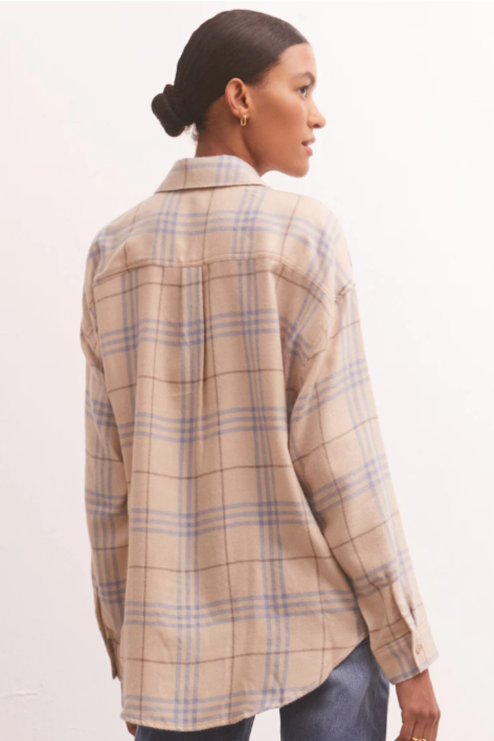 River Plaid Button Up in Birch