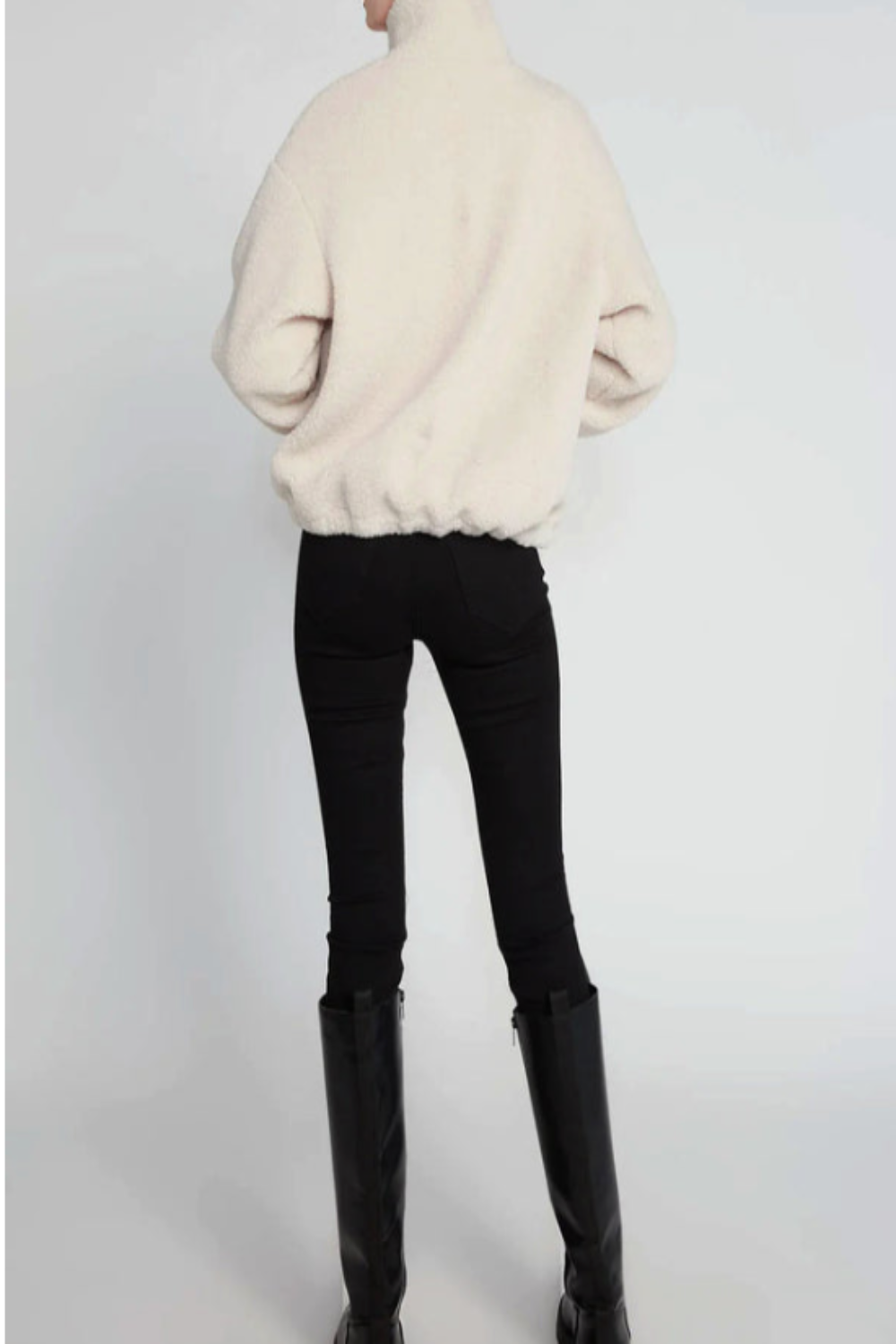 Faux Shearling Cropped Jacket