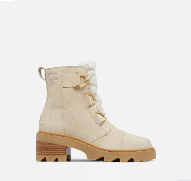 Joan Now Lace Cozy Boot Bleached Ceramic