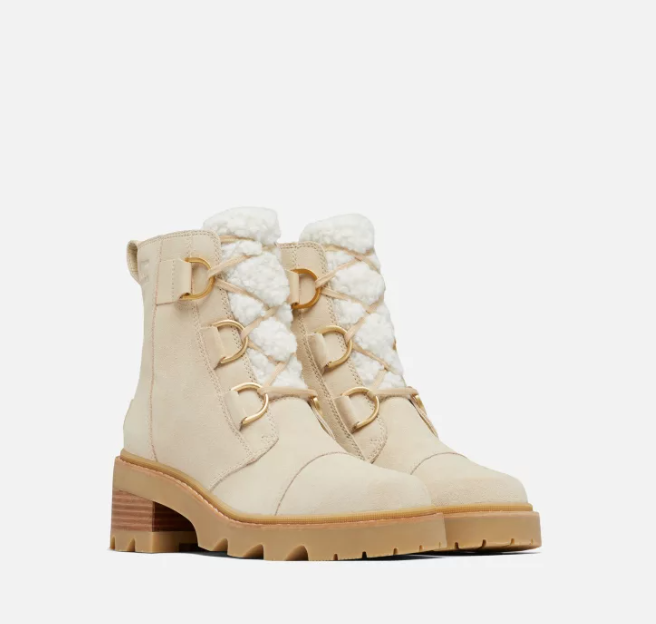 Joan Now Lace Cozy Boot Bleached Ceramic