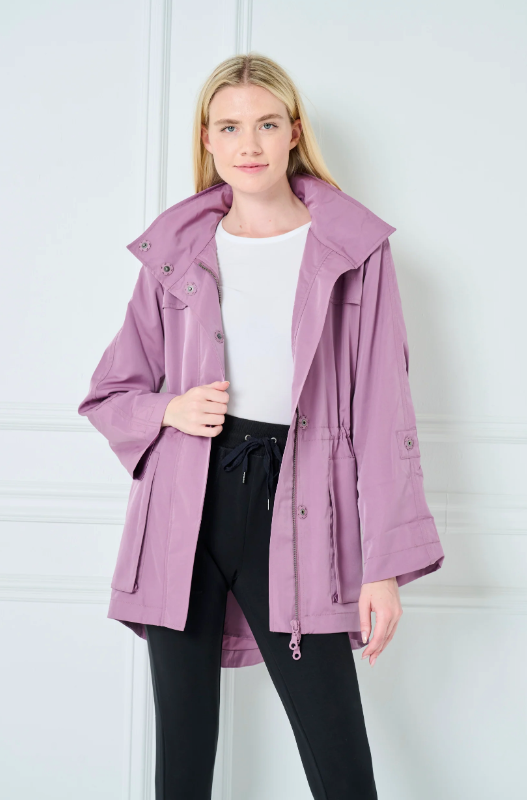The Anorak Crinkle Jacket in Amethyst