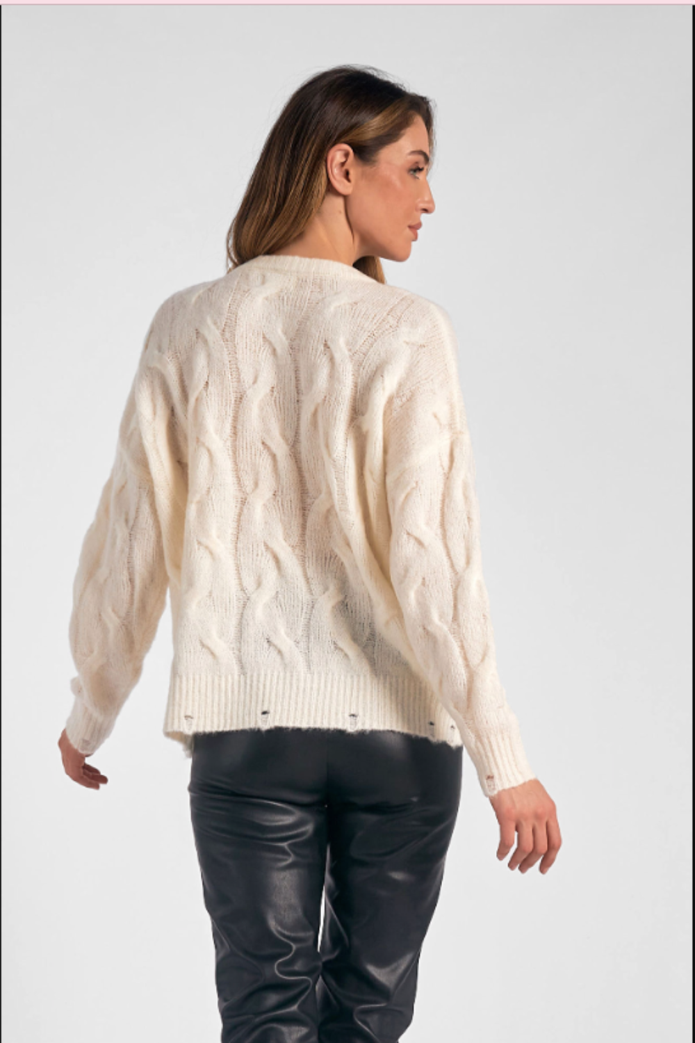 Cable Crewneck Sweater