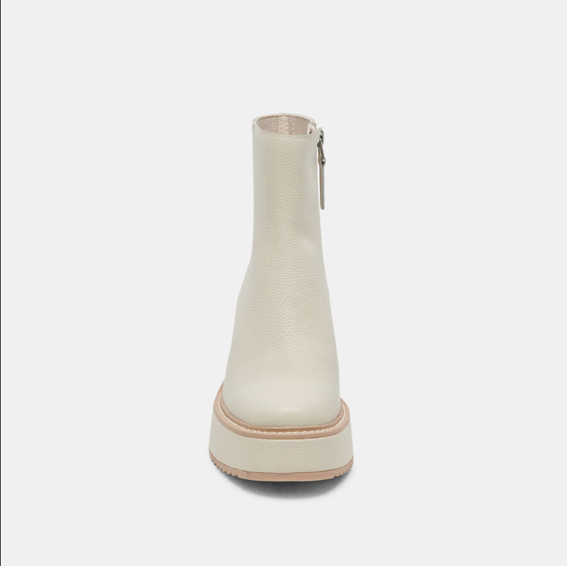 Hilde Ivory Leather Boots