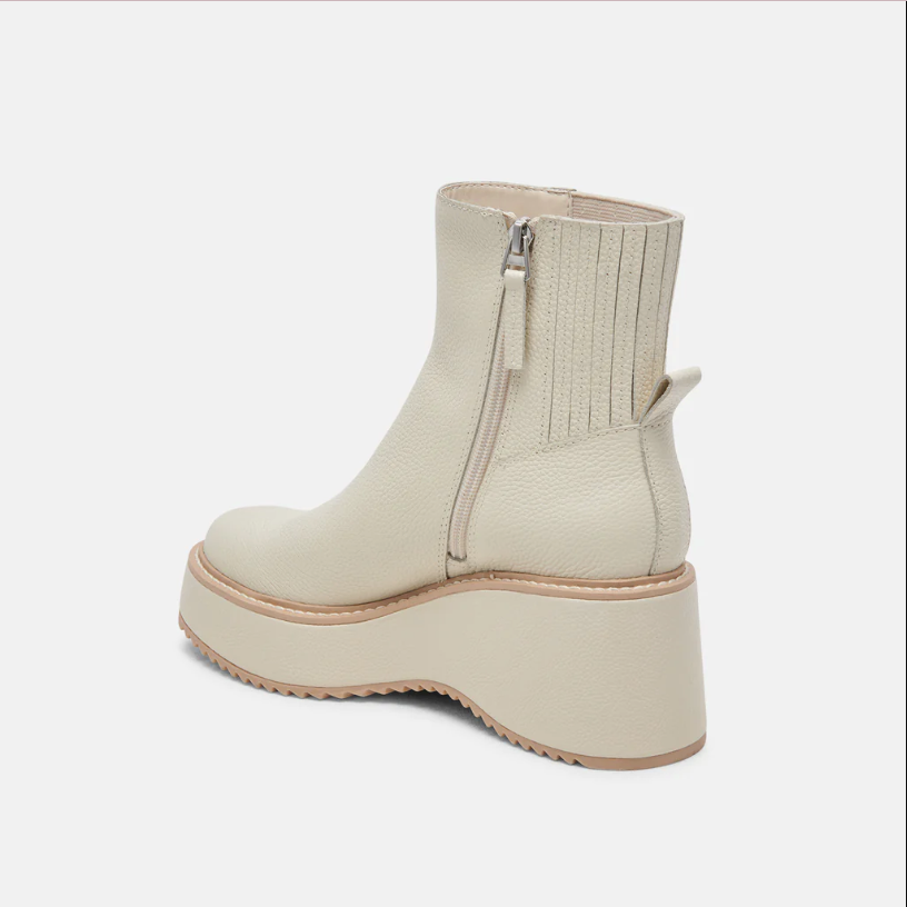 Hilde Ivory Leather Boots