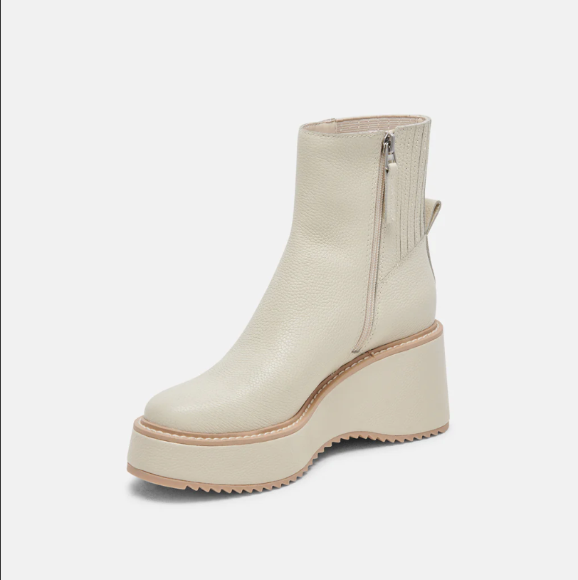 Hilde Ivory Leather Boots