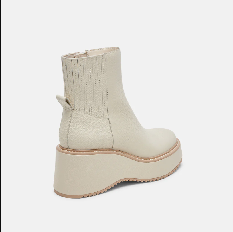 Hilde Ivory Leather Boots