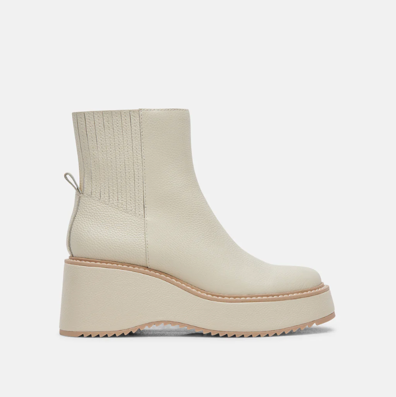 Hilde Ivory Leather Boots