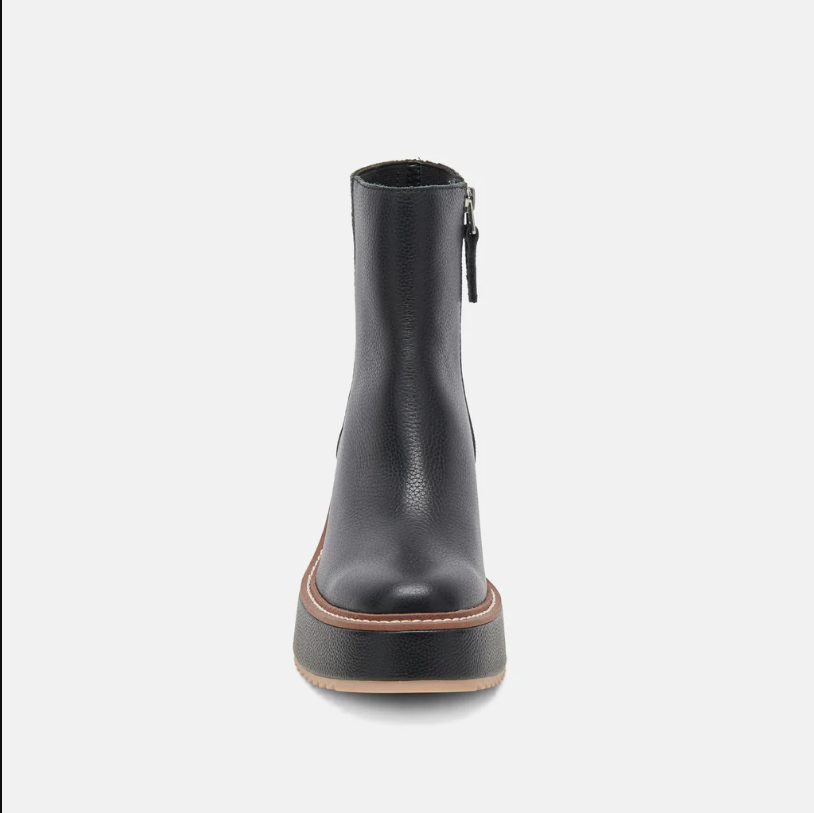 Hilde Black Leather Boots
