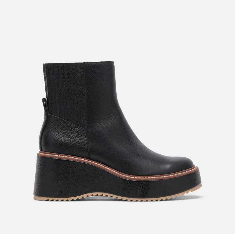 Hilde Black Leather Boots