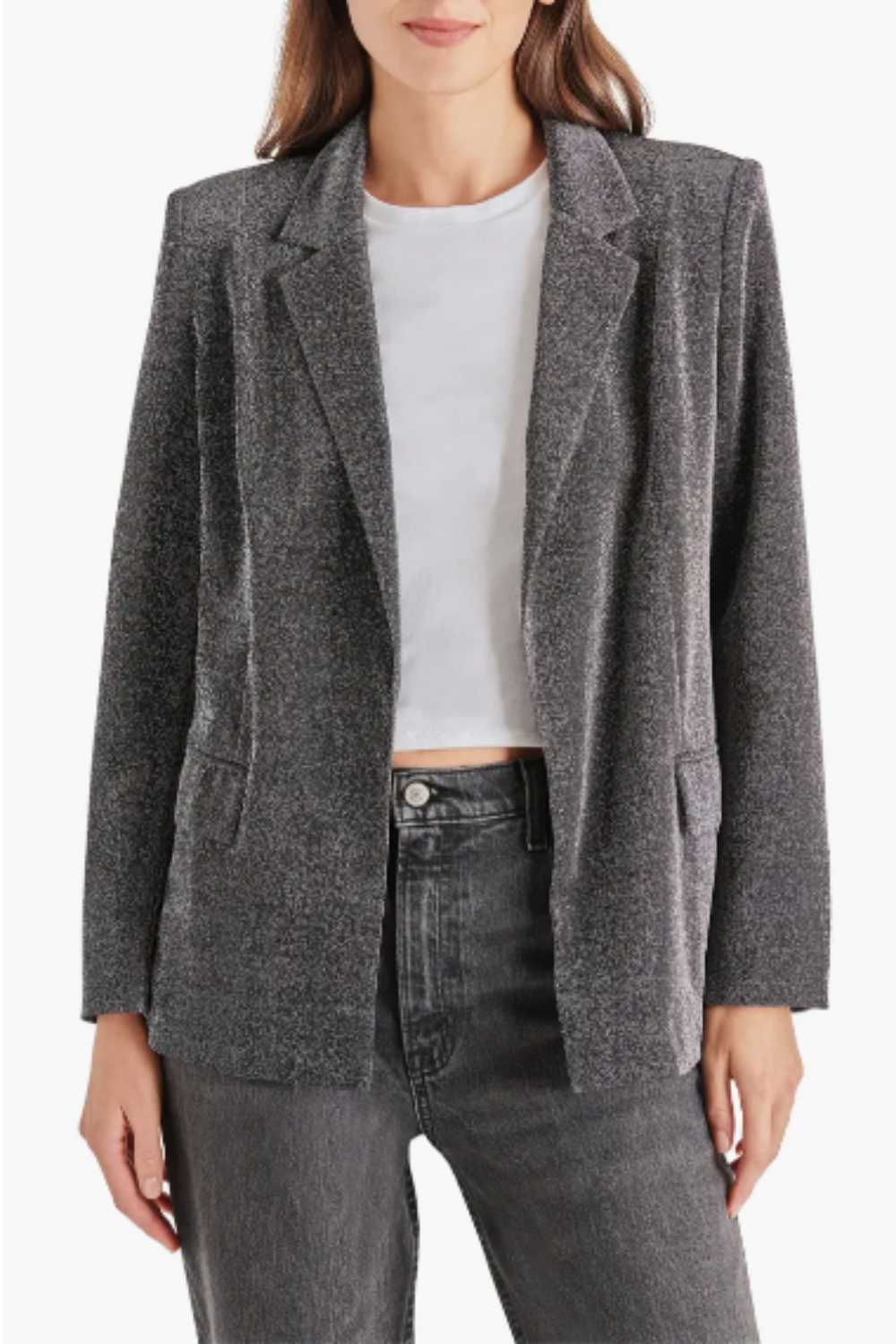 Payton Blazer in Black Metallic