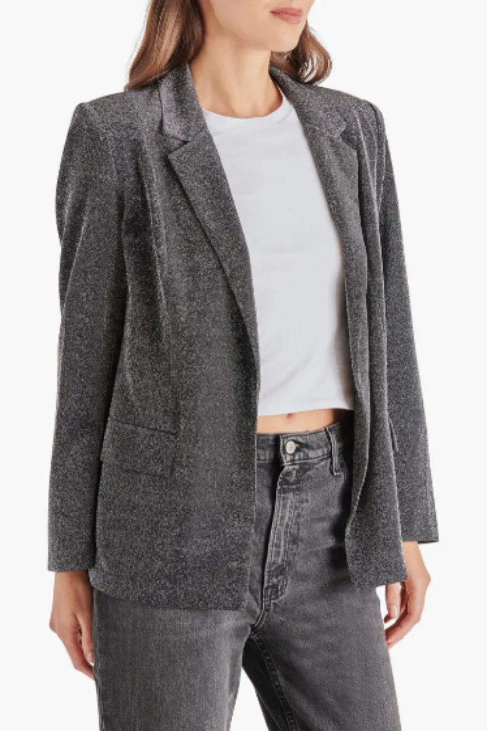 Payton Blazer in Black Metallic