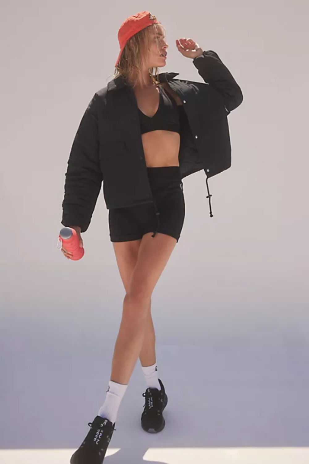 Off The Bleachers Coaches Jacket in Black