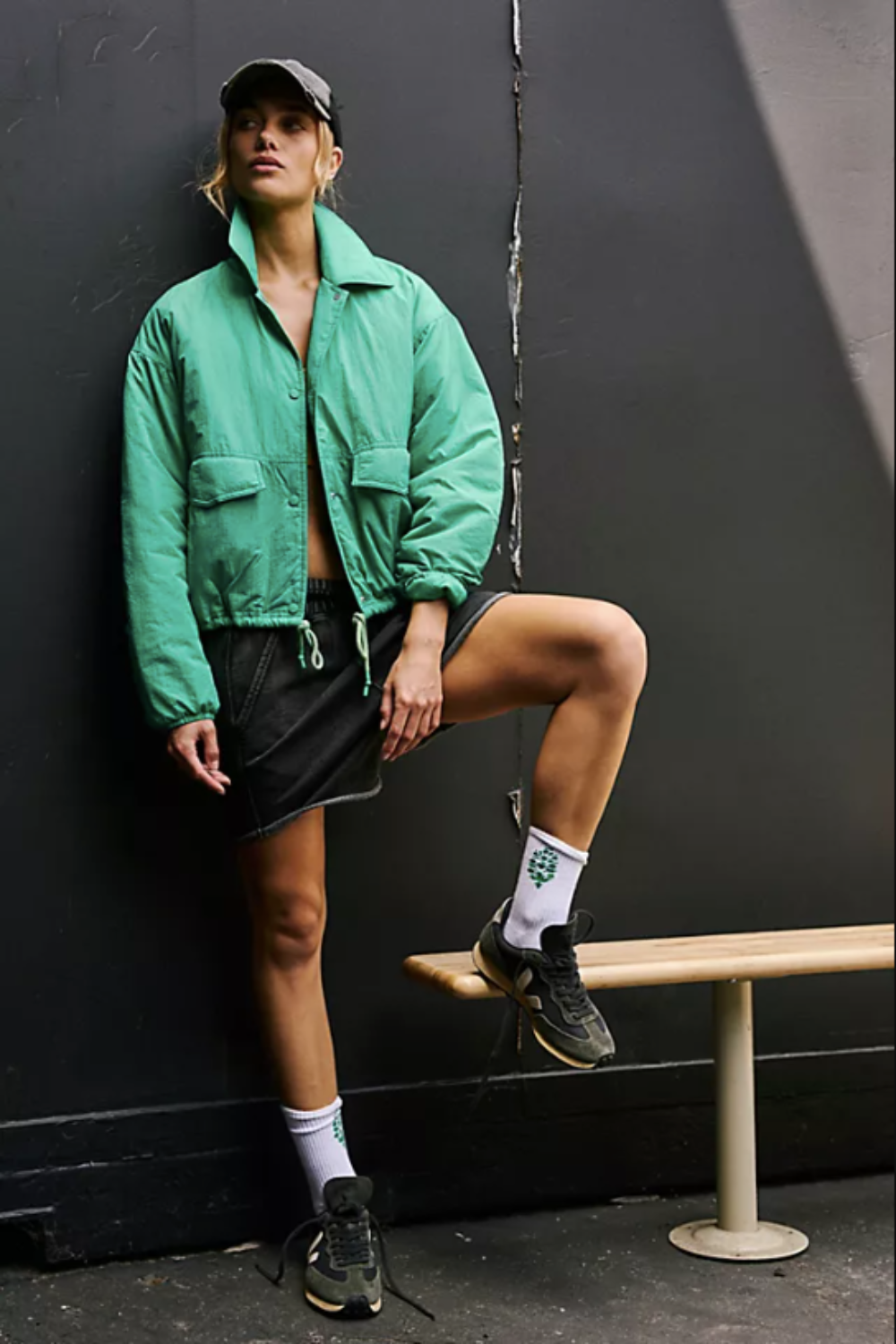 Off The Bleachers Coaches Jacket in Lucky Charm