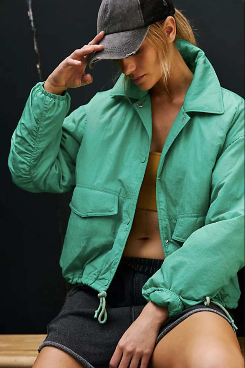 Off The Bleachers Coaches Jacket in Lucky Charm