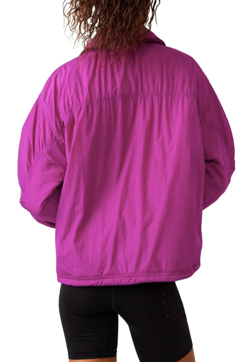 Off The Bleachers Coaches Jacket in Vivid Violet