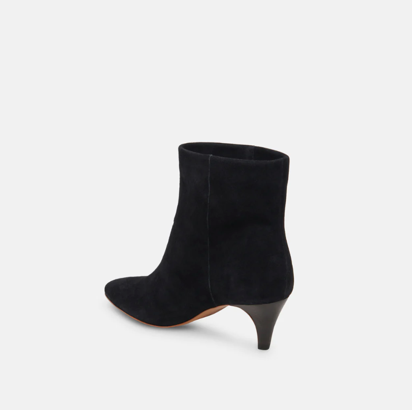 Dee Booties in Nero Suede