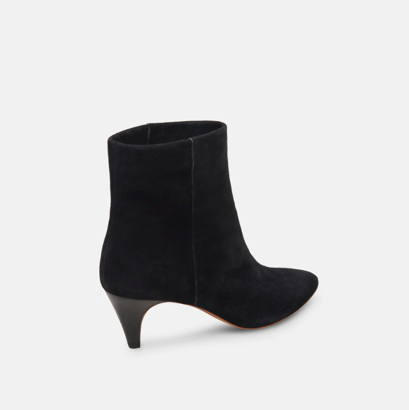 Dee Booties in Nero Suede