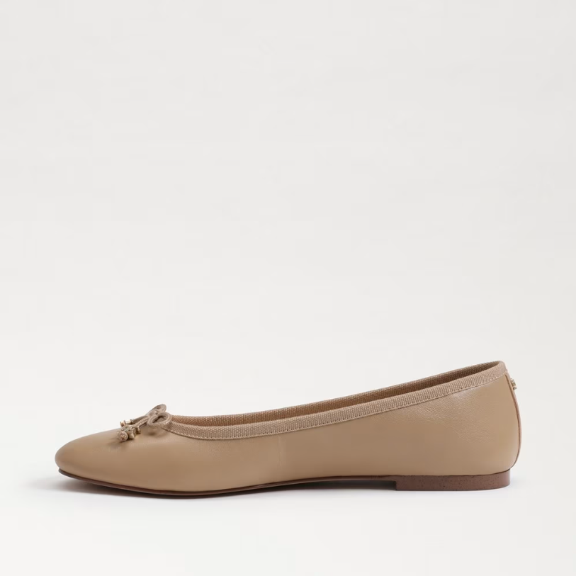 Felicia Luxe Ballet Flat in Soft Beige