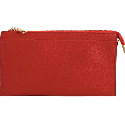 Perfect 3 Pocket Clutch Red