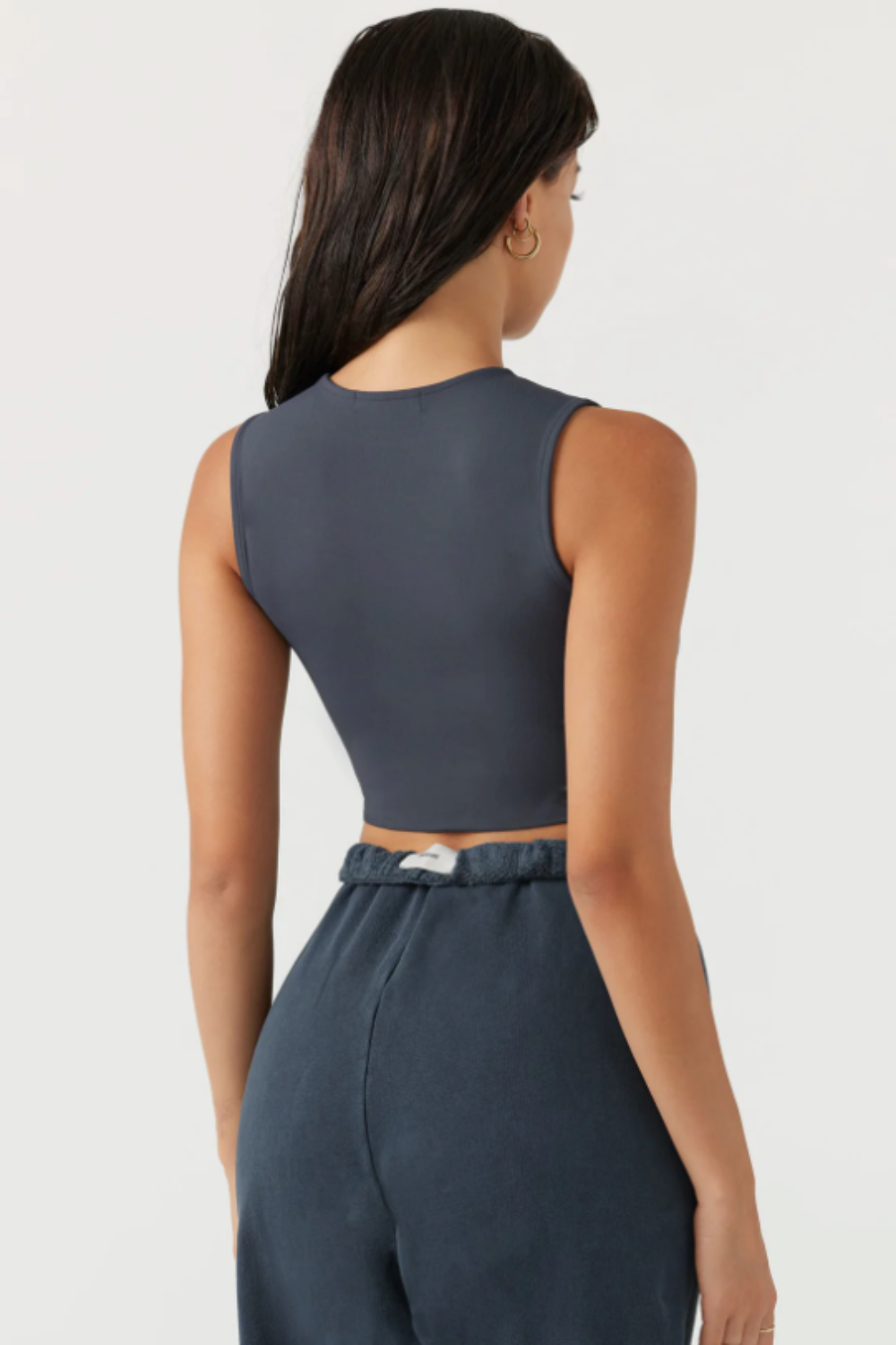 Second Skin Tank Sueded Navy
