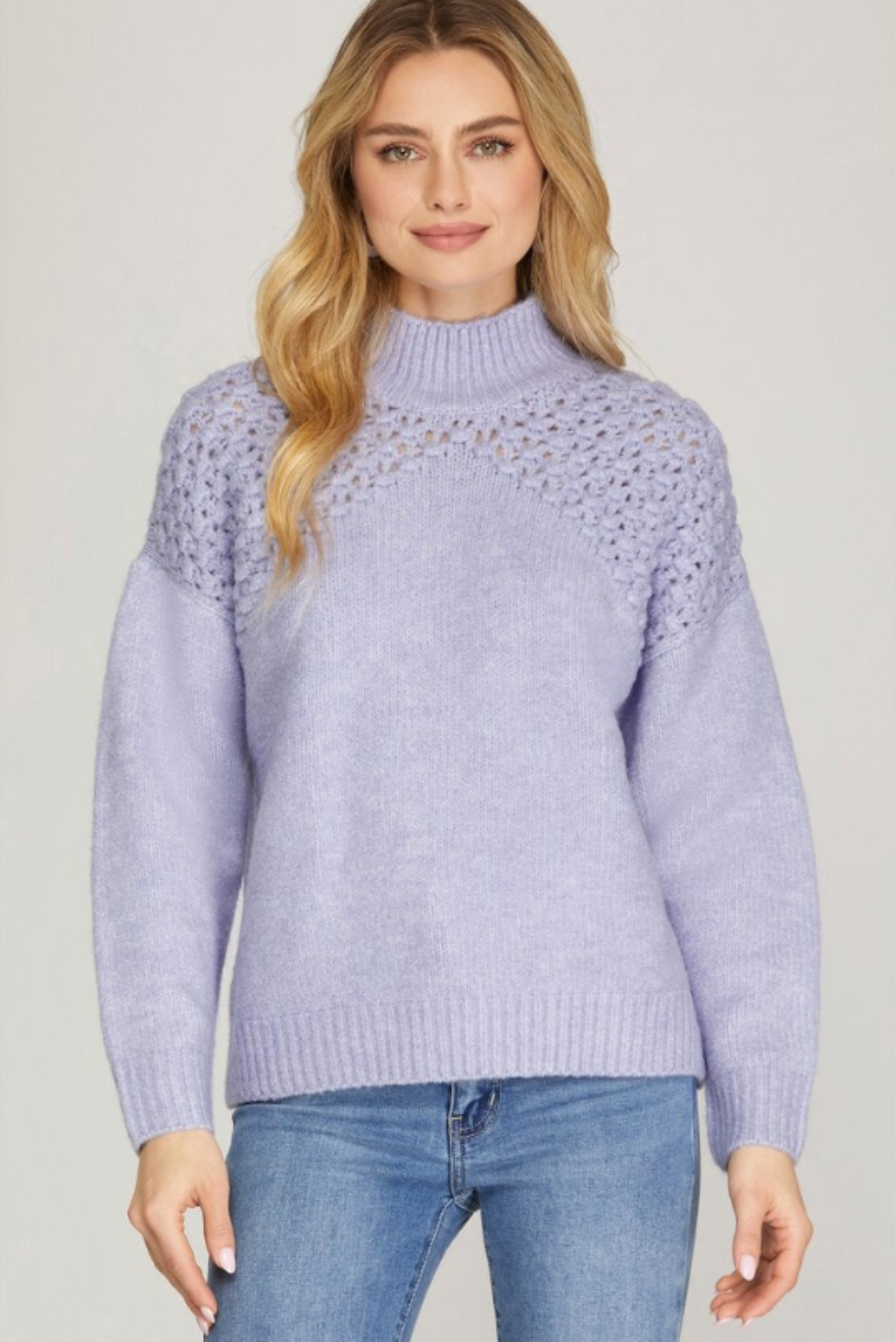 Textured turtleneck deals