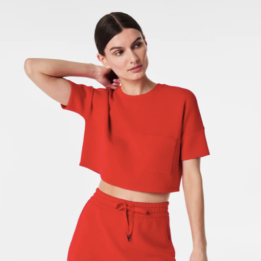 Air Essentials Pocket Tee in Spanx Red