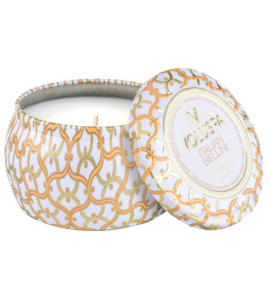 Italian Bellini Mini Tin Candle