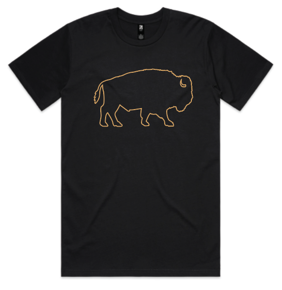 Outline Buffalo in Black