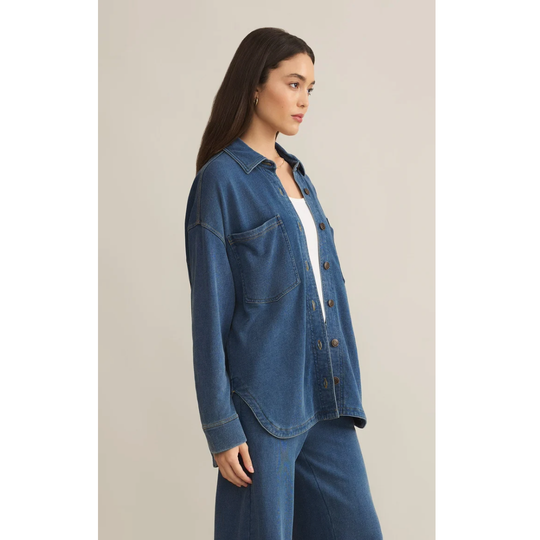 All Day Knit Denim Jacket Vintage Indigo