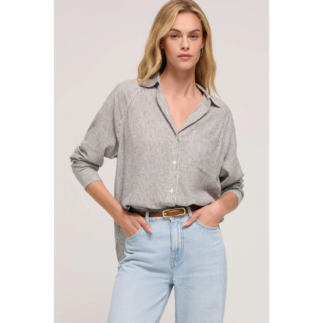 The Perfect Line Top in Sea Salt