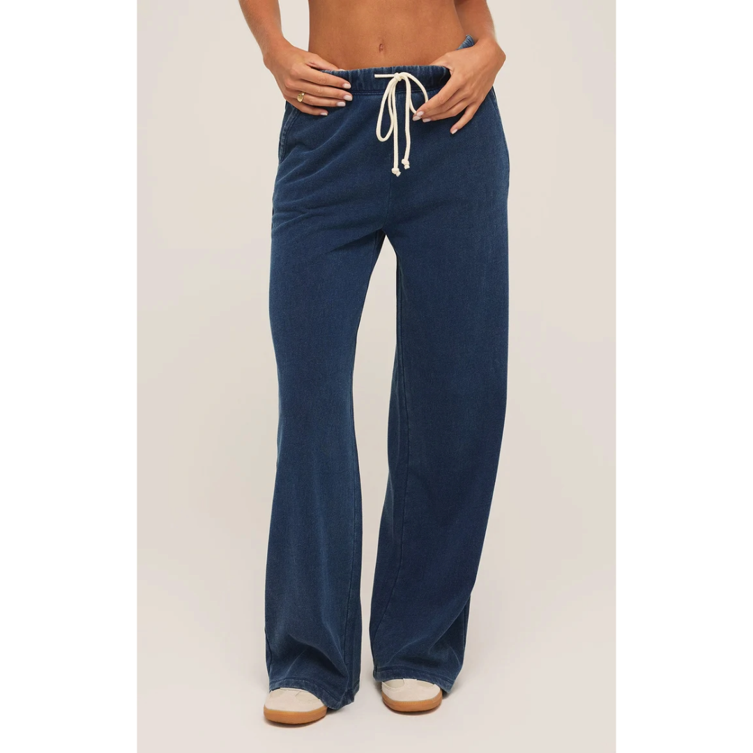 Hunter Knit Denim Pant in Indigo
