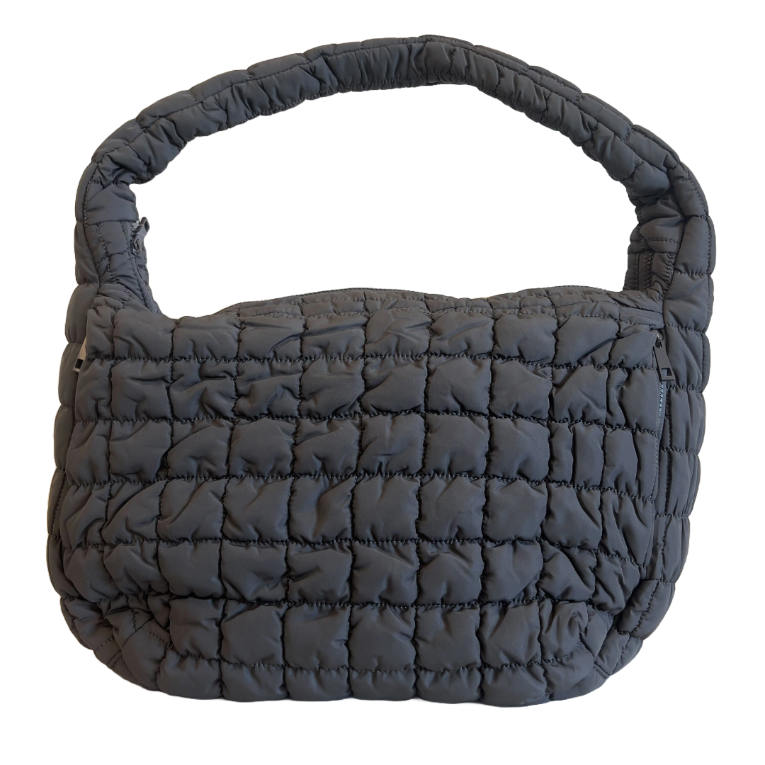 Carry All Quilted Bag in Dark Grey