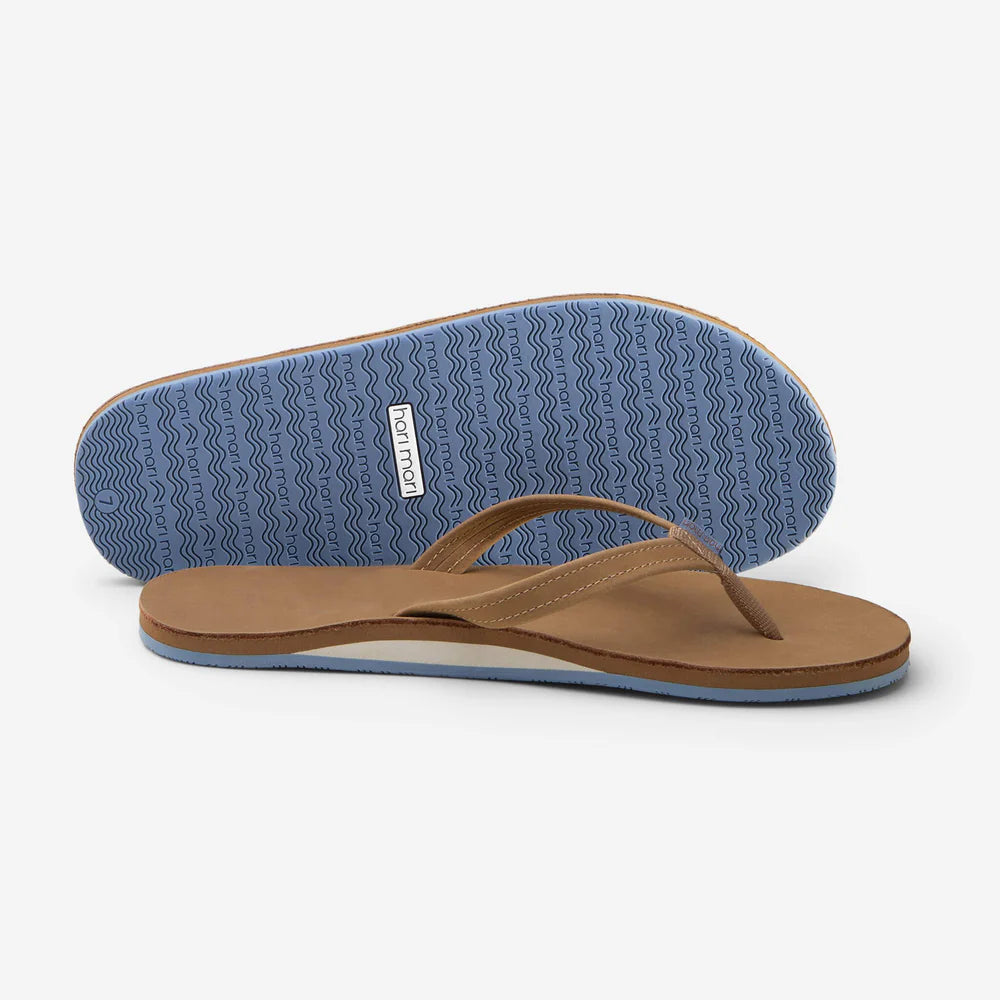 Fields Flip flops in Tan/Dusty blue