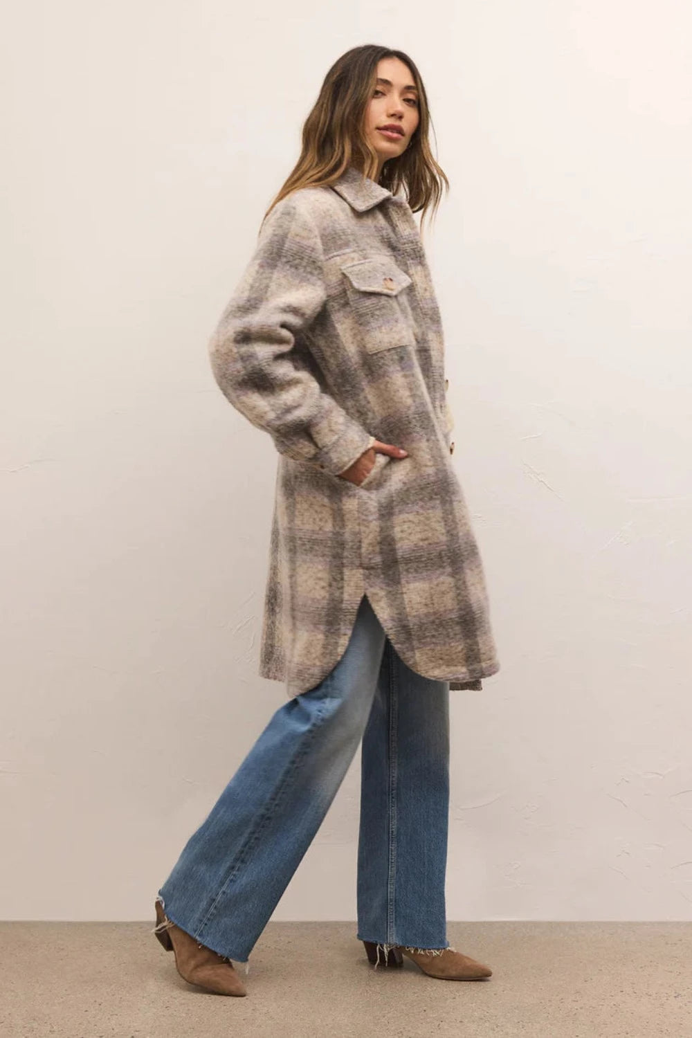 Sonoma Plaid Jacket in Orchid Rain