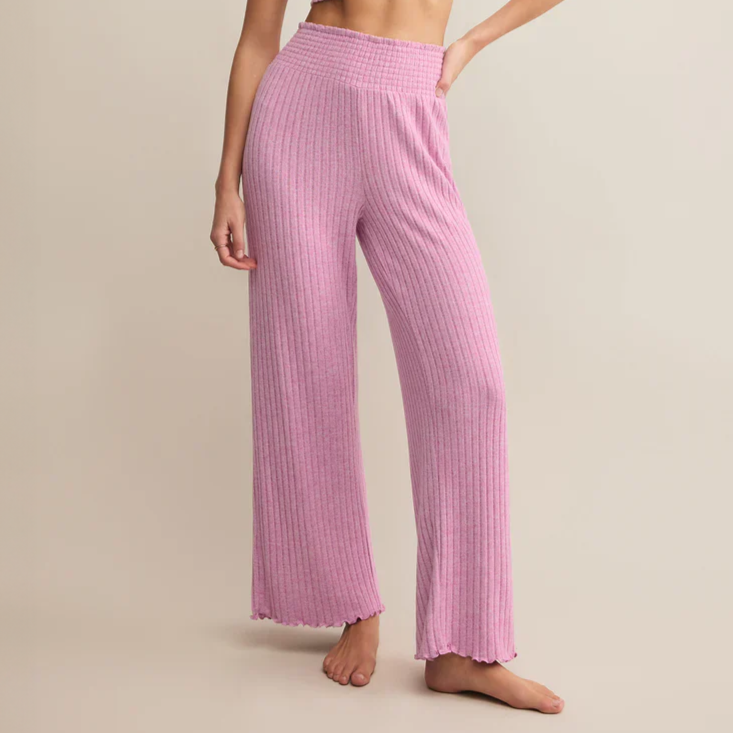 Dawn Smoked Rib Pant in Violet Gem