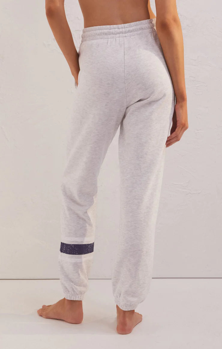 Vintage Stripe Jogger Light Heather Grey