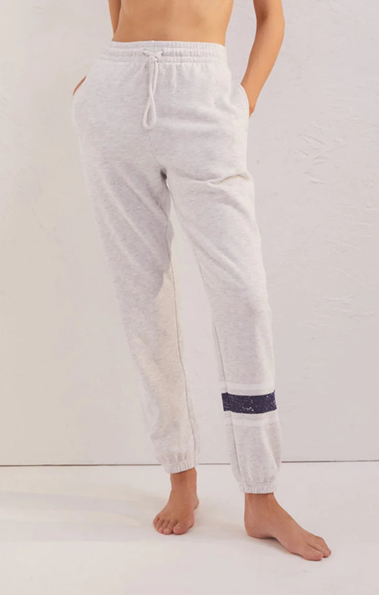 Vintage Stripe Jogger Light Heather Grey