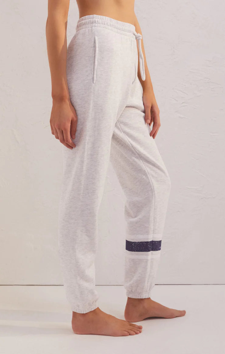 Vintage Stripe Jogger Light Heather Grey
