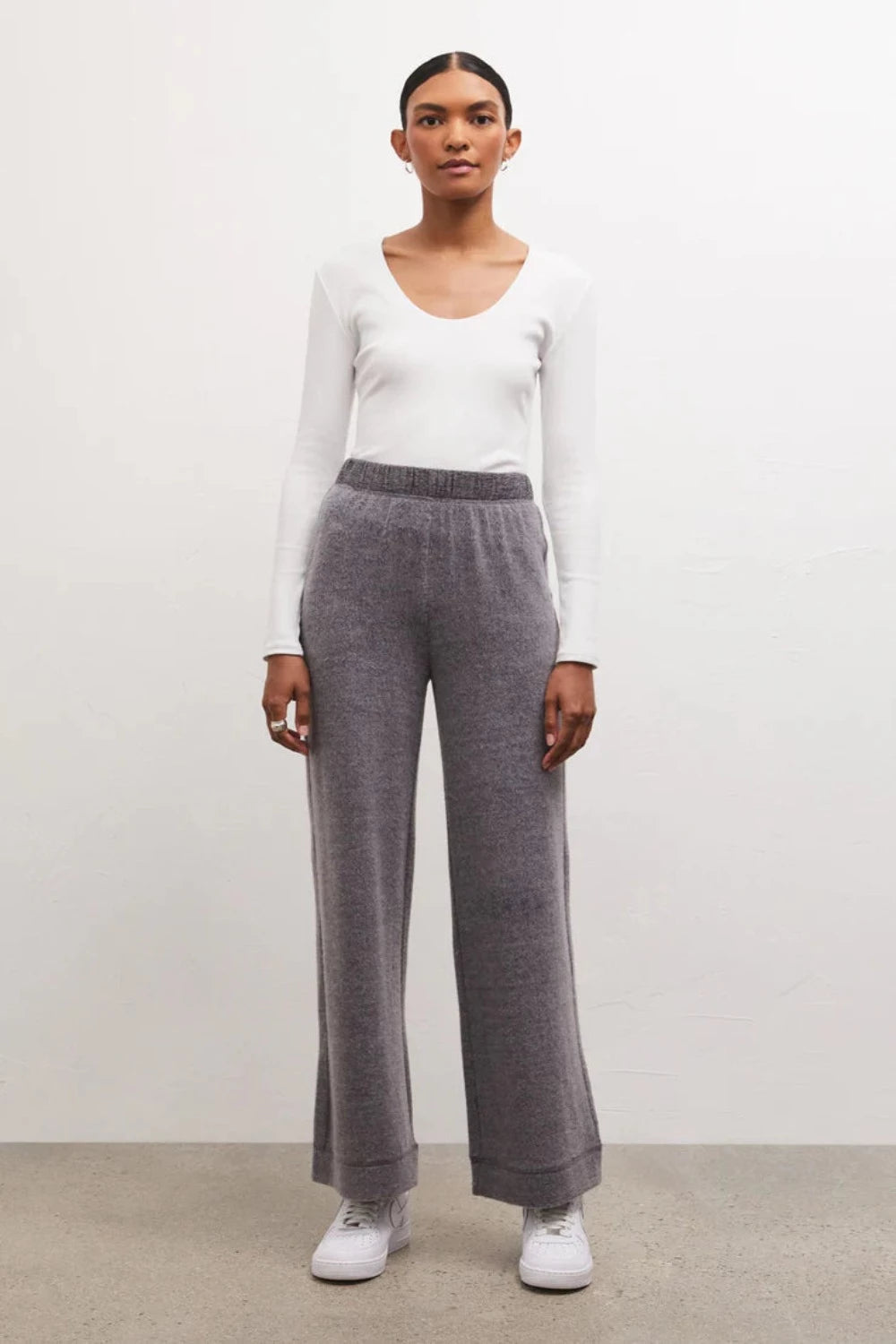 Tessa Cozy Pant in Charcoal Heather