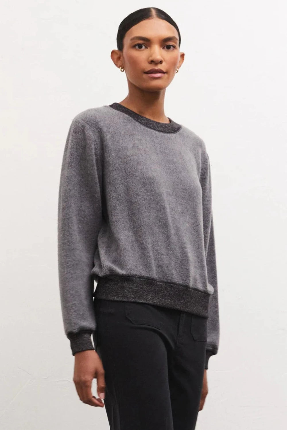 Russel Cozy Pullover in Charcoal Heather