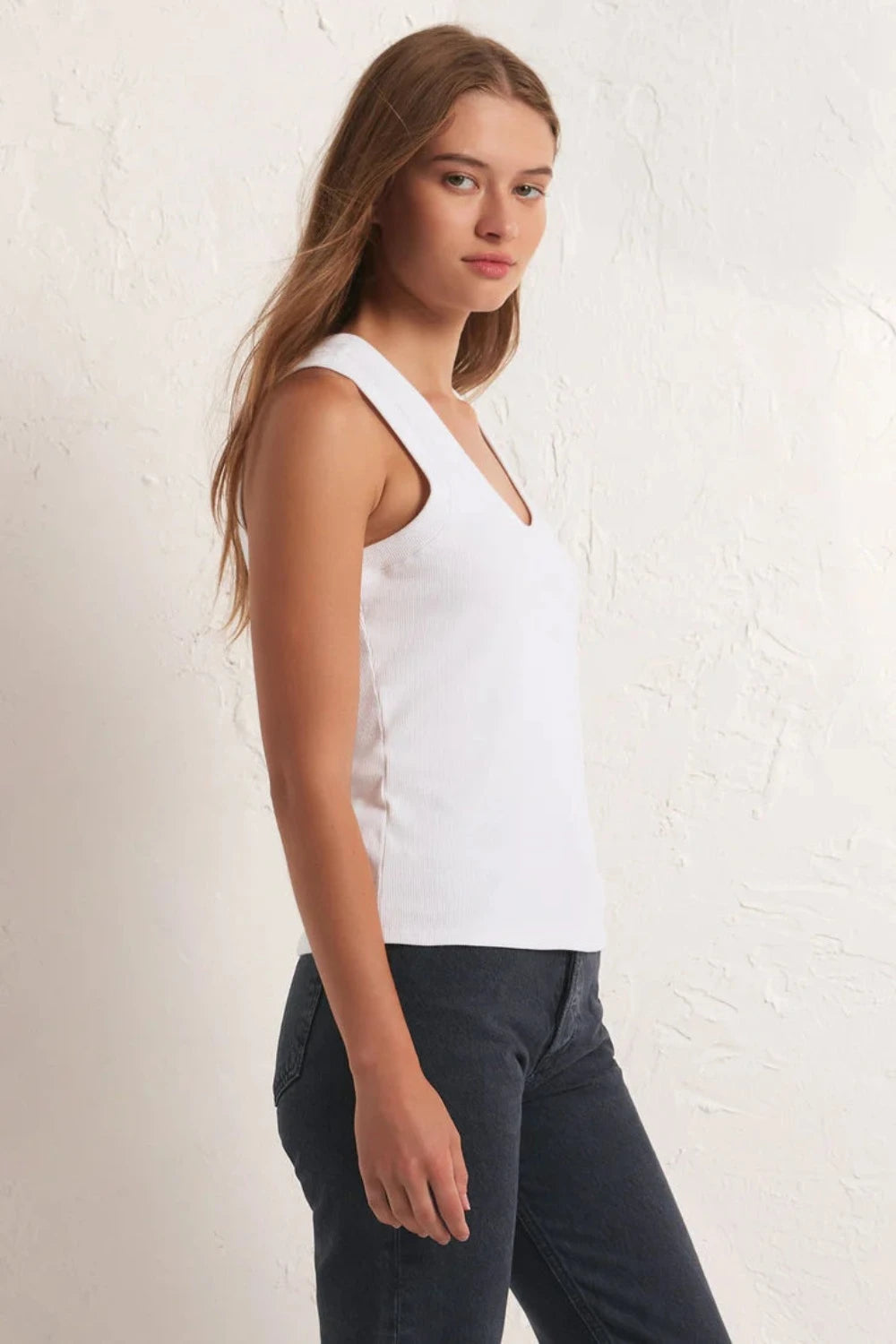 Sirena Rib Tank in White