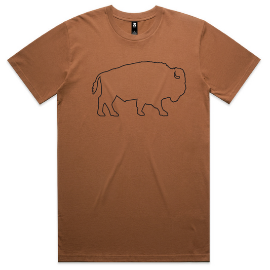 Outline Buffalo Tee in Cocoa