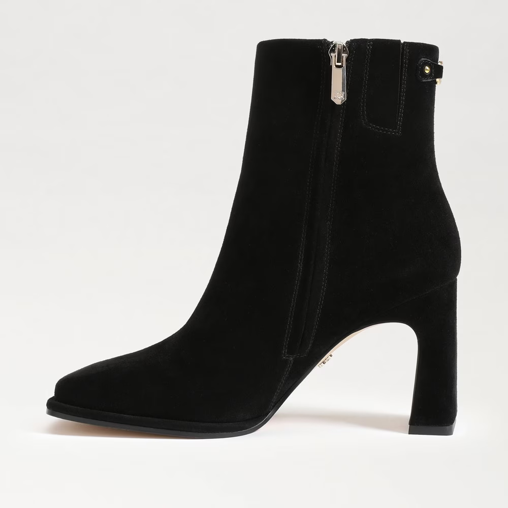 Irie Square Toed Ankle Bootie - Black Suede